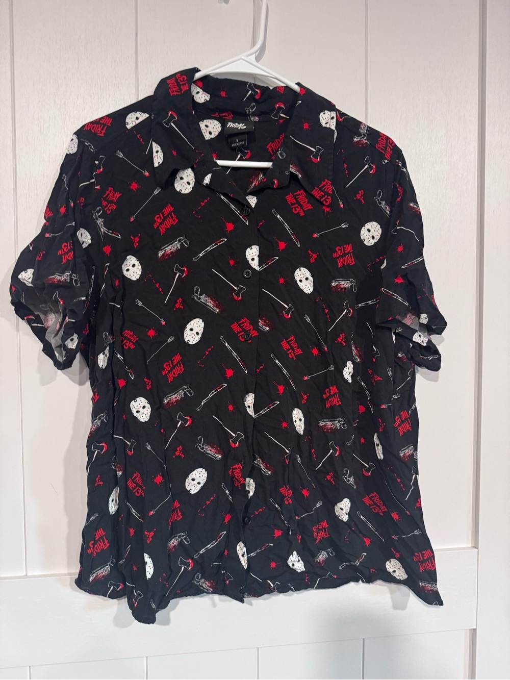 Hot Topic Friday the 13th Button Down Shirt